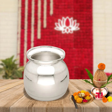 Enchanting Lustrous Silver Kalash